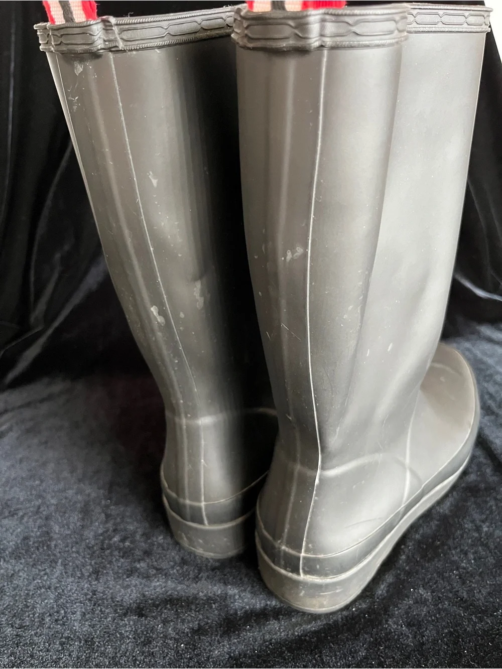 HUNTER Women's PLAY Tall Rain Boots Black Sz 8